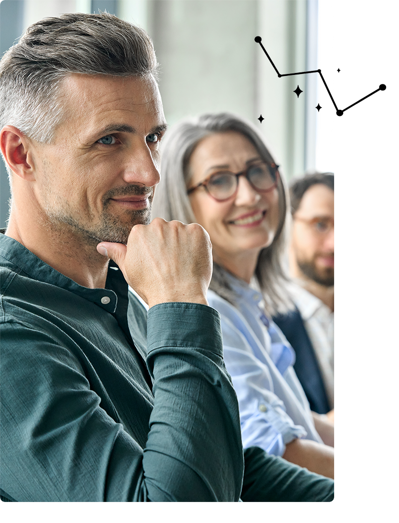 Cannabis business fund managers discussing cannabis business investment opportunities in a meeting with the use of cannabis investment data provided by CannaSpyglass.